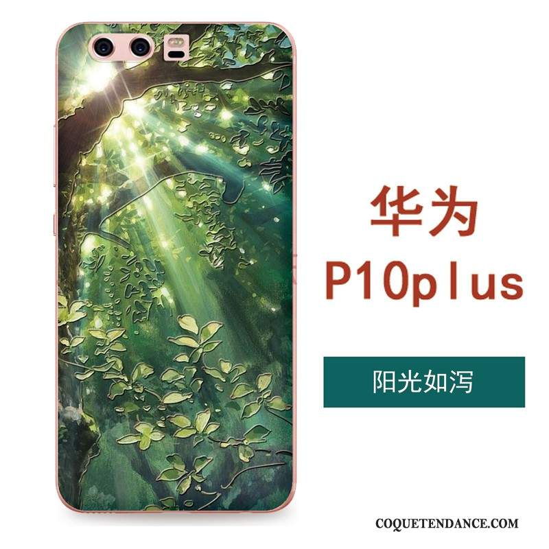 Huawei P10 Plus Coque Art Silicone Tout Compris De Téléphone Vert