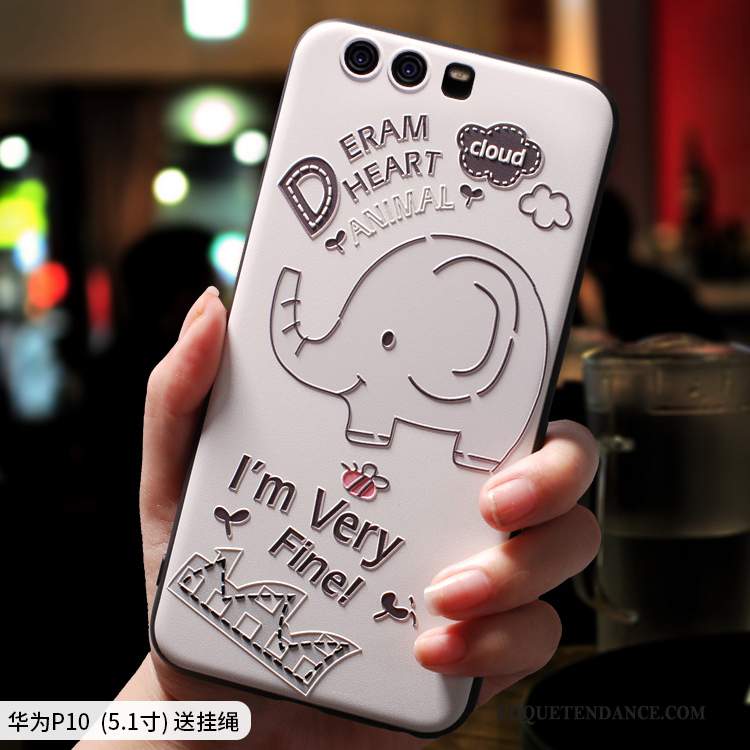 Huawei P10 Plus Coque Créatif Protection De Téléphone Personnalité Blanc