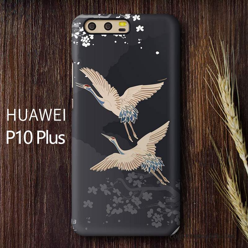 Huawei P10 Plus Coque De Téléphone Grue Créatif Multicolore Style Chinois