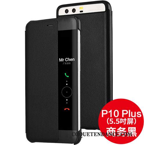 Huawei P10 Plus Coque De Téléphone Noir Étui Clamshell Protection