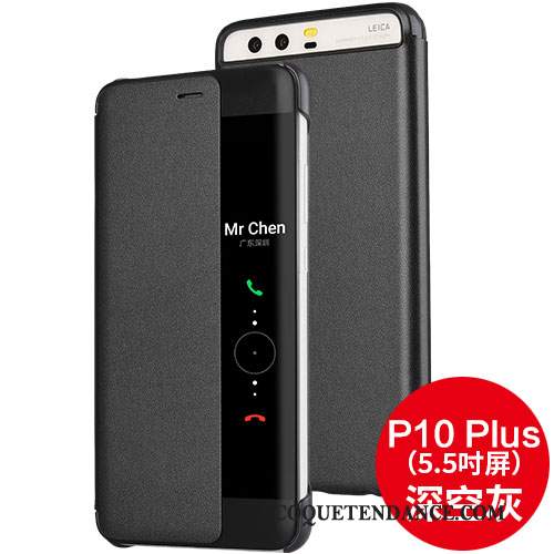 Huawei P10 Plus Coque De Téléphone Noir Étui Clamshell Protection
