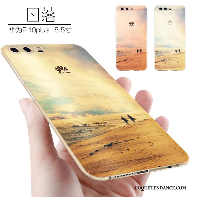 Huawei P10 Plus Coque Fluide Doux Créatif Tendance Étui Délavé En Daim