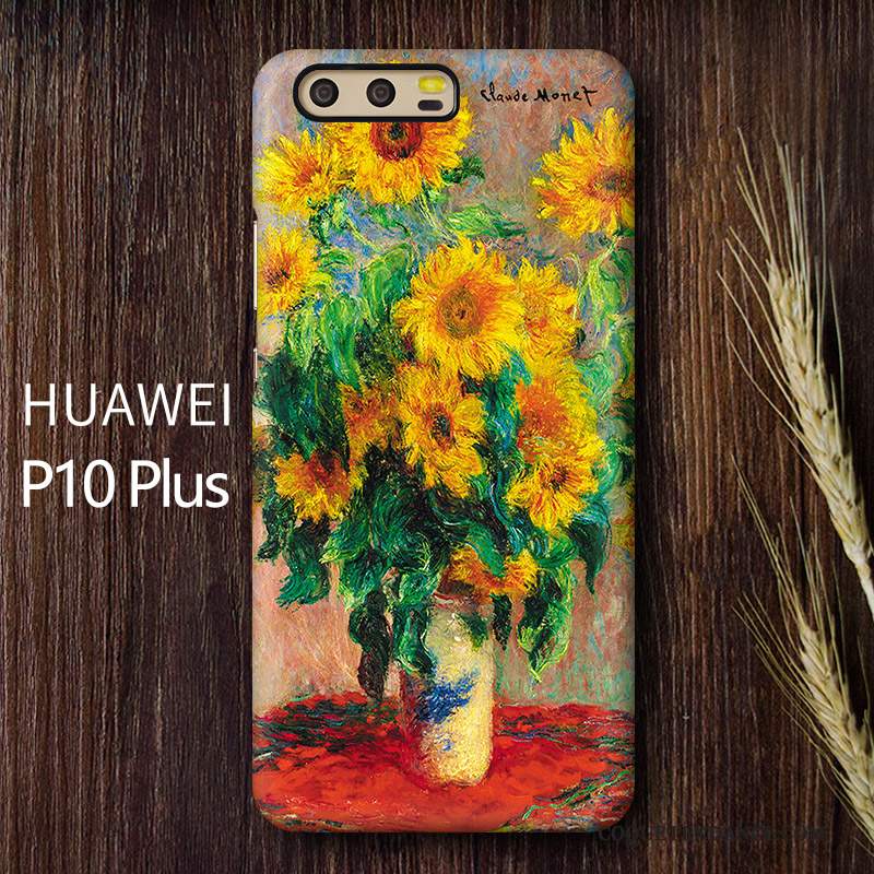 Huawei P10 Plus Coque Incassable Protection Multicolore Délavé En Daim