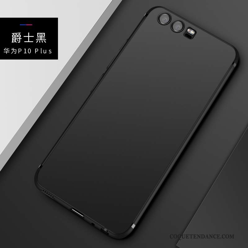 Huawei P10 Plus Coque Noir De Téléphone Fluide Doux Étui Délavé En Daim