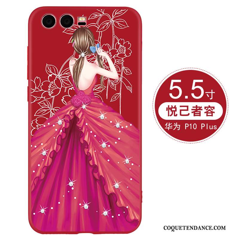 Huawei P10 Plus Coque Protection Rouge De Téléphone Étui Créatif