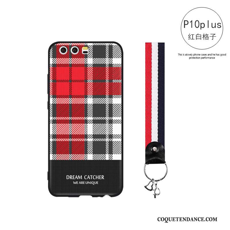 Huawei P10 Plus Coque Silicone De Téléphone Étui Fluide Doux Plaid