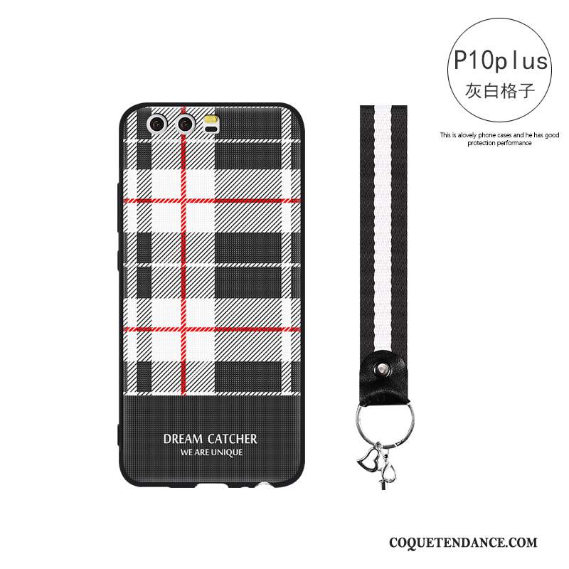 Huawei P10 Plus Coque Silicone De Téléphone Étui Fluide Doux Plaid