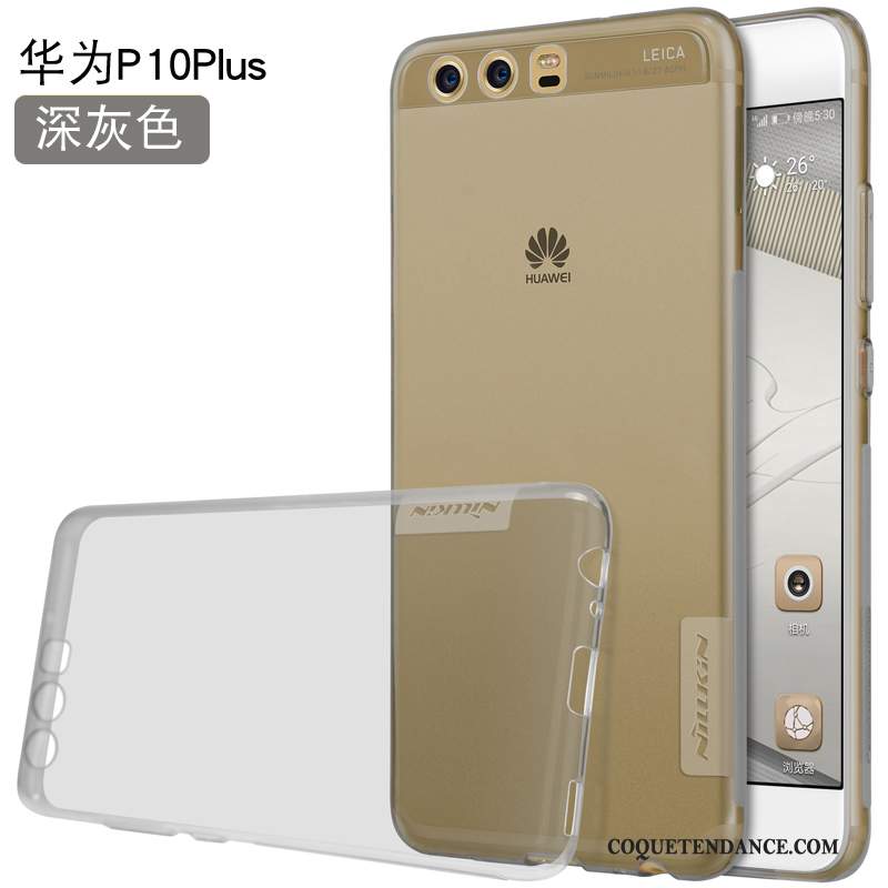 Huawei P10 Plus Coque Silicone Or Transparent Étui De Téléphone