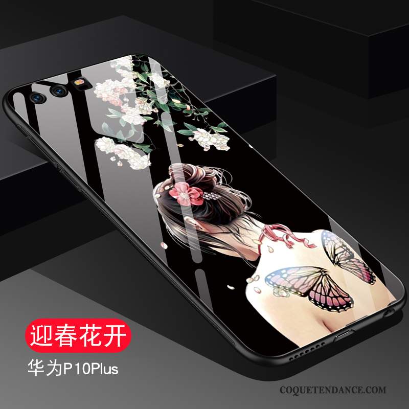 Huawei P10 Plus Coque Silicone Personnalité Tout Compris Étui Noir