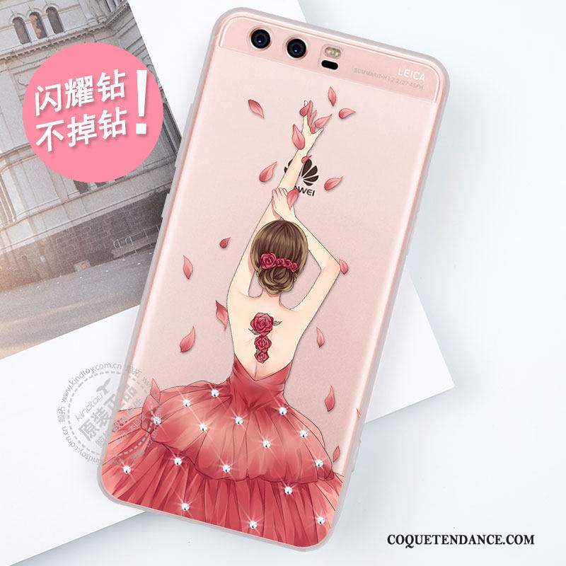 Huawei P10 Plus Coque Silicone Protection Étui Rose Personnalité
