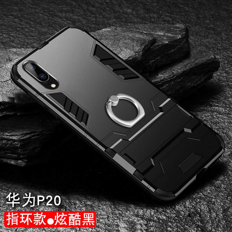 Huawei P20 Coque De Téléphone Silicone Tendance Personnalité Noir