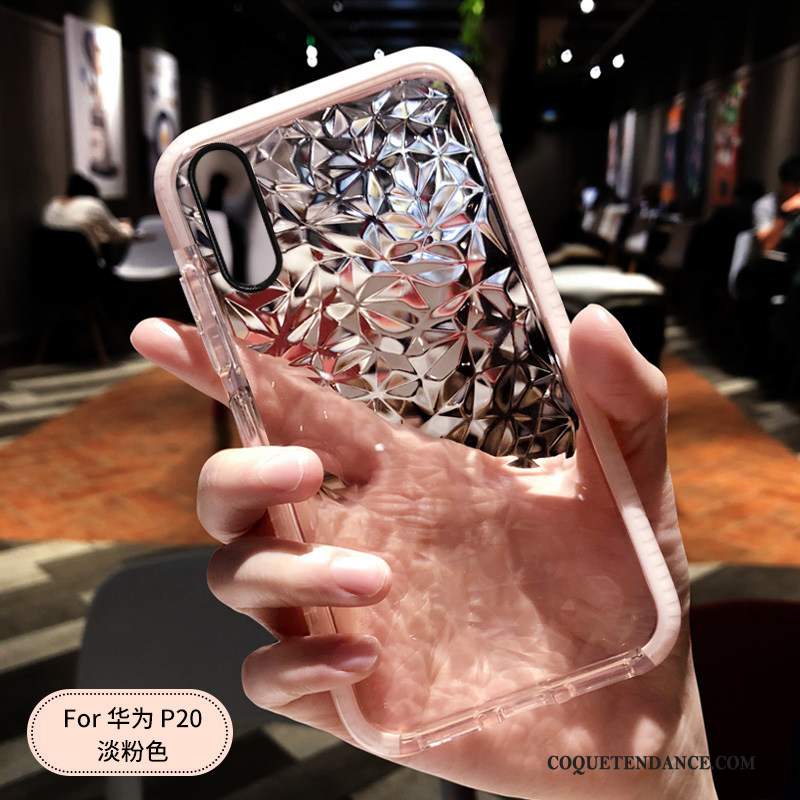 Huawei P20 Coque Transparent Ornements Suspendus De Téléphone Incassable Silicone