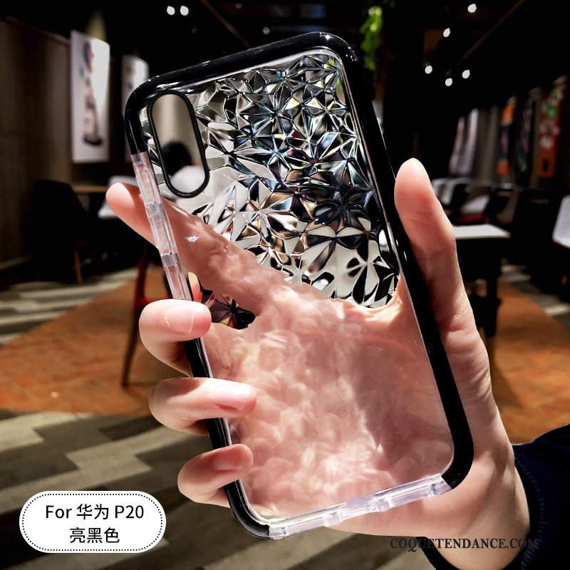 Huawei P20 Coque Transparent Ornements Suspendus De Téléphone Incassable Silicone