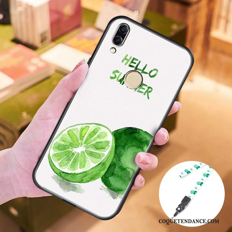 Huawei P20 Lite Coque Petit Délavé En Daim Protection Frais Vert