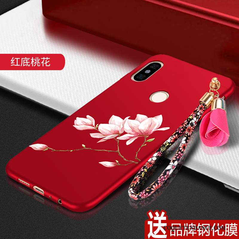 Huawei P20 Lite Coque Protection Personnalité Rouge Fluide Doux Très Mince