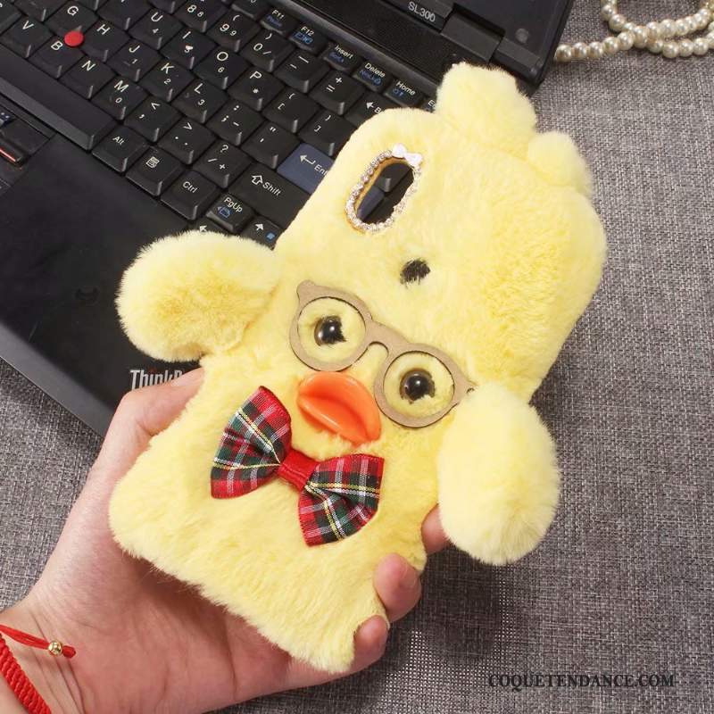 Huawei P20 Lite Coque Strass De Téléphone Charmant Peluche Jaune