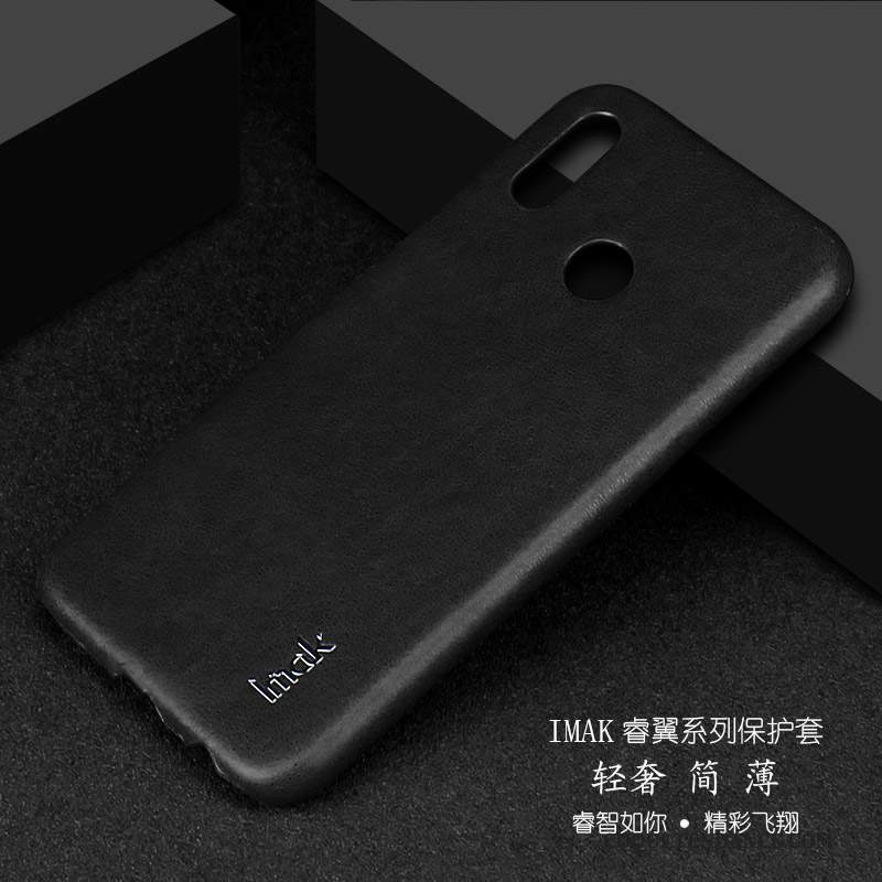 Huawei P20 Lite Coque Étui En Cuir Simple Business Noir Protection