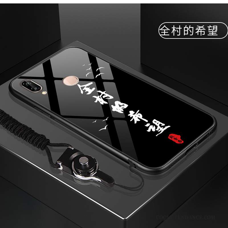 Huawei P20 Lite Coque Étui Verre Trempé Dessin Animé Coque De Téléphone