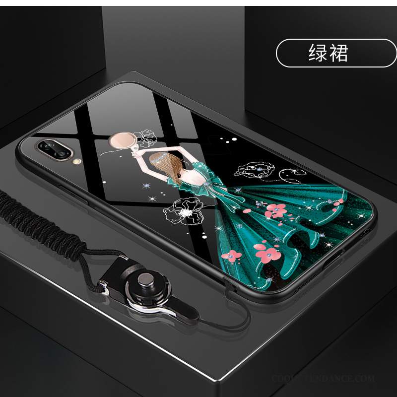 Huawei P20 Lite Coque Étui Verre Trempé Dessin Animé Coque De Téléphone