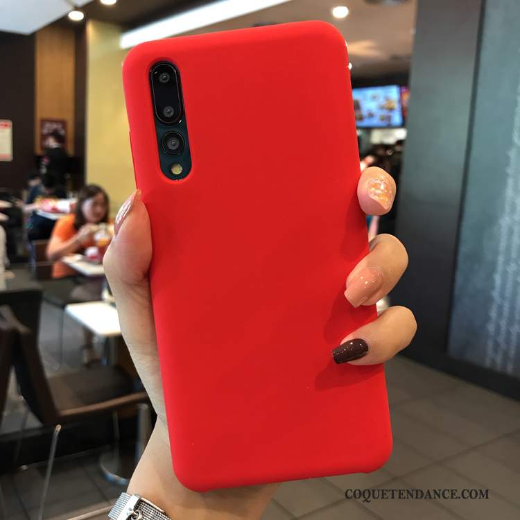 Huawei P20 Pro Coque Couleur Unie Ultra Fluide Doux Net Rouge De Téléphone