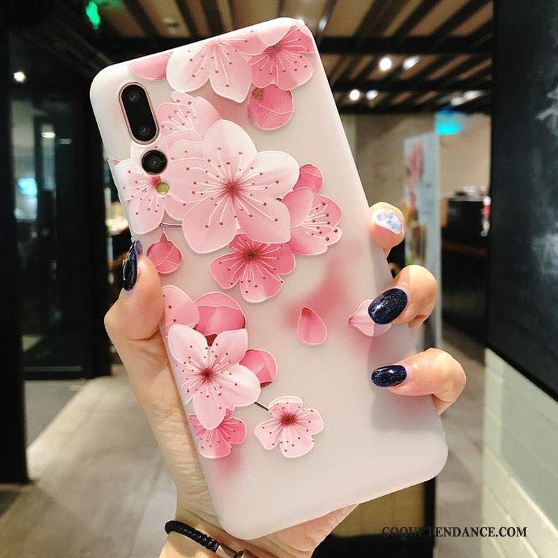 Huawei P20 Pro Coque Incassable Rose De Téléphone Tout Compris Ornements Suspendus