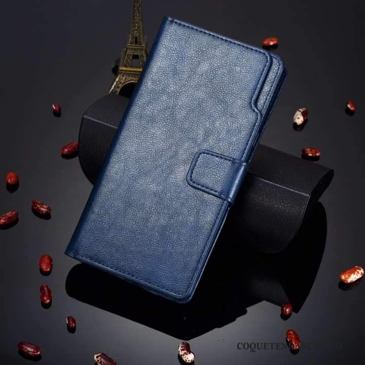 Huawei P30 Coque Carte Rouge Étui En Cuir Incassable