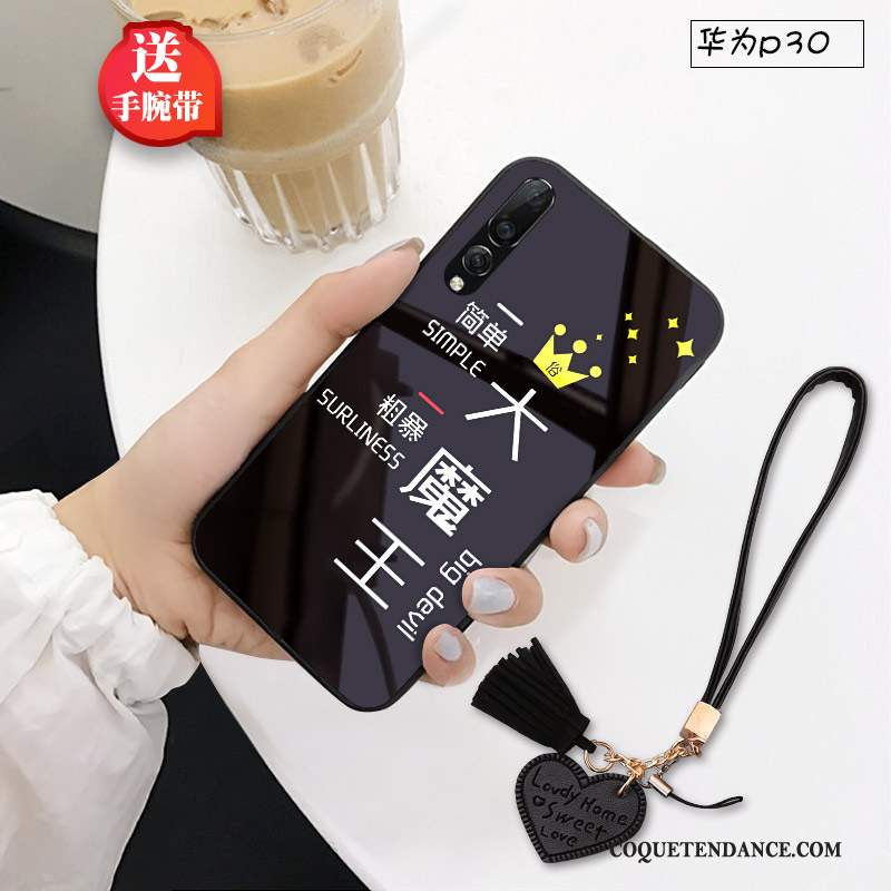 Huawei P30 Coque De Téléphone Incassable Créatif Noir Protection