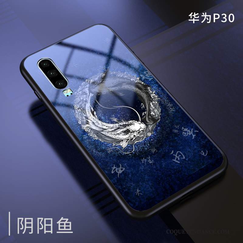 Huawei P30 Coque Incassable Style Chinois Marque De Tendance Net Rouge Personnalité