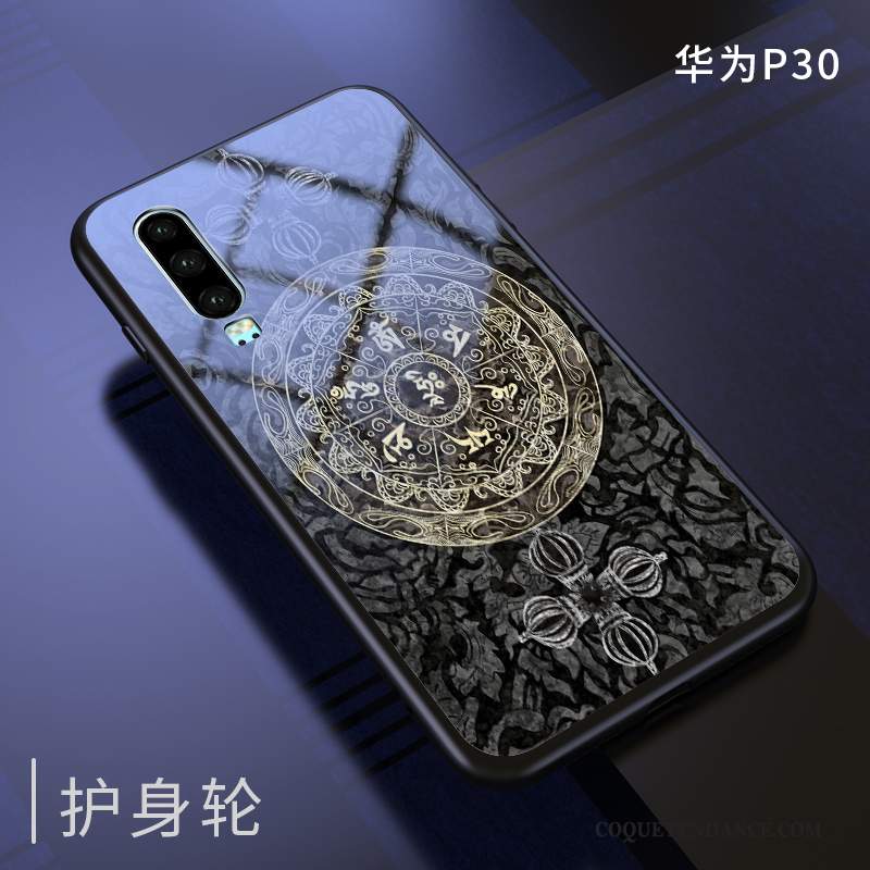 Huawei P30 Coque Incassable Style Chinois Marque De Tendance Net Rouge Personnalité