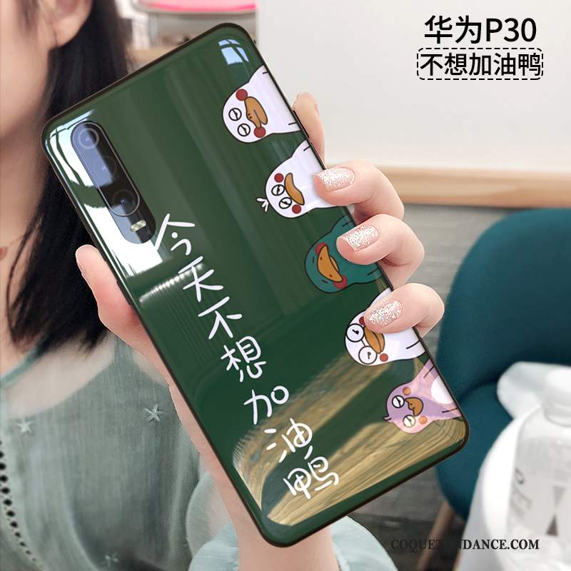 Huawei P30 Coque Net Rouge Incassable Fluide Doux Tout Compris Personnalité