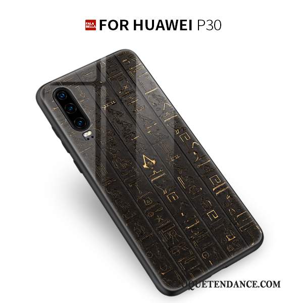 Huawei P30 Coque Nouveau Marque De Tendance Étui Personnalité Verre