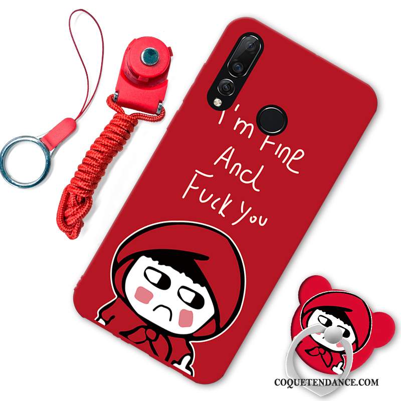 Huawei P30 Lite Coque Net Rouge Mode Marque De Tendance Dessin Animé Protection