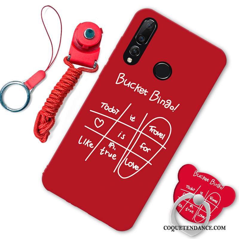 Huawei P30 Lite Coque Net Rouge Mode Marque De Tendance Dessin Animé Protection