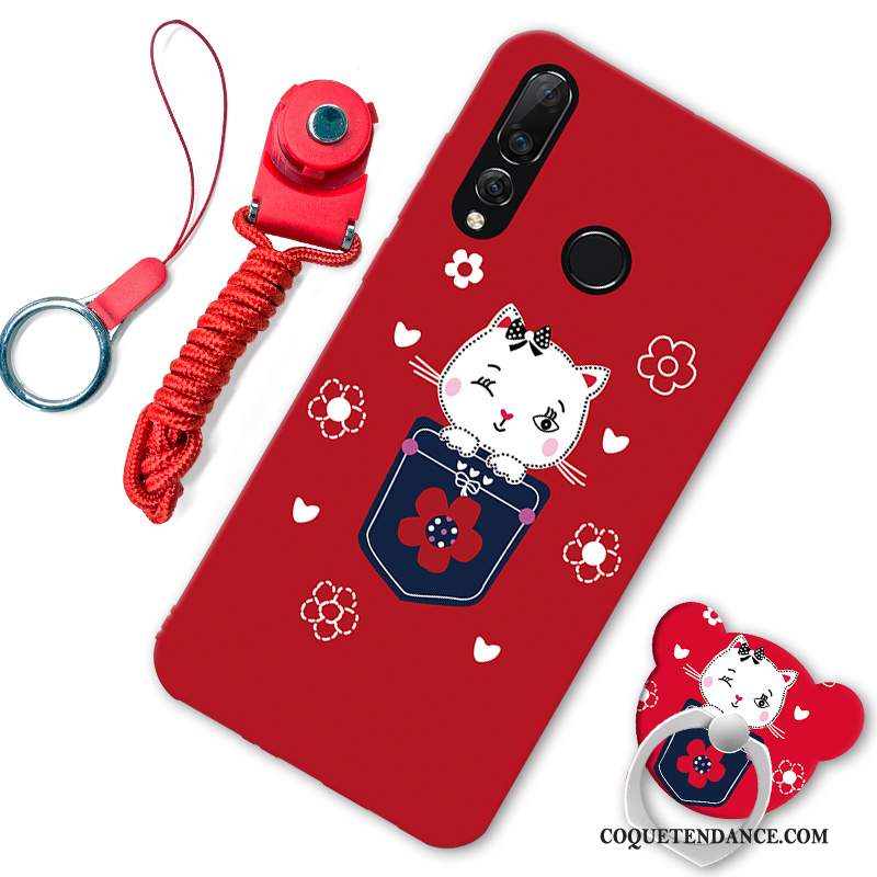 Huawei P30 Lite Coque Net Rouge Mode Marque De Tendance Dessin Animé Protection