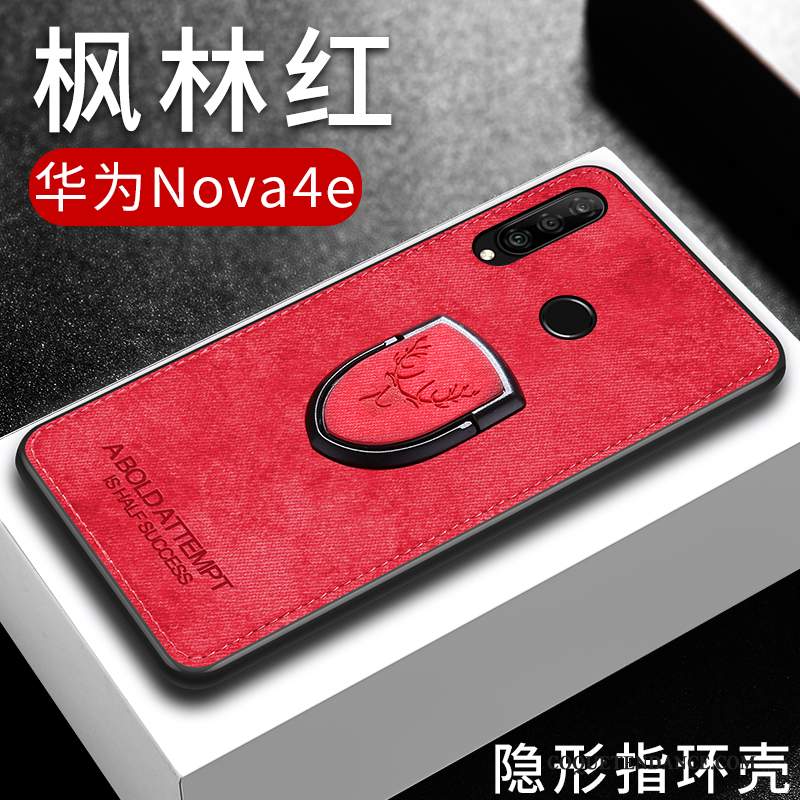 Huawei P30 Lite Coque Silicone Net Rouge Protection Tout Compris Incassable