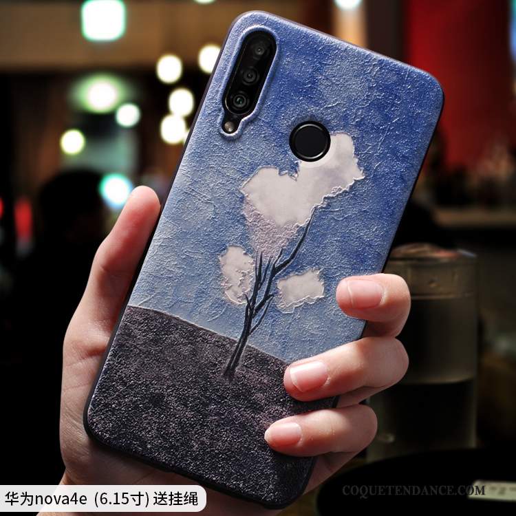 Huawei P30 Lite Coque Très Mince Rose Créatif Ornements Suspendus Étui