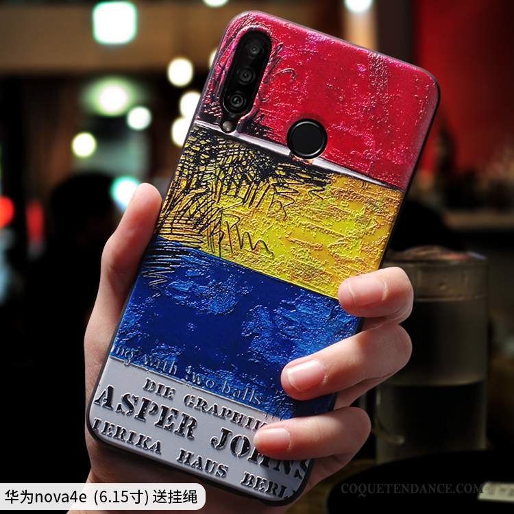 Huawei P30 Lite Coque Très Mince Rose Créatif Ornements Suspendus Étui