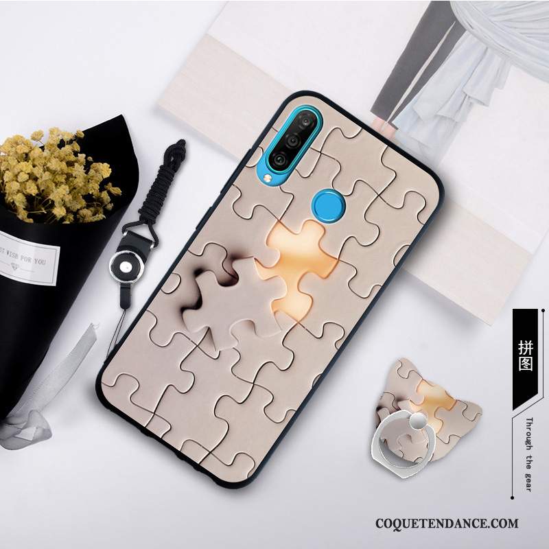 Huawei P30 Lite Coque Étui De Téléphone Fluide Doux Délavé En Daim Mode