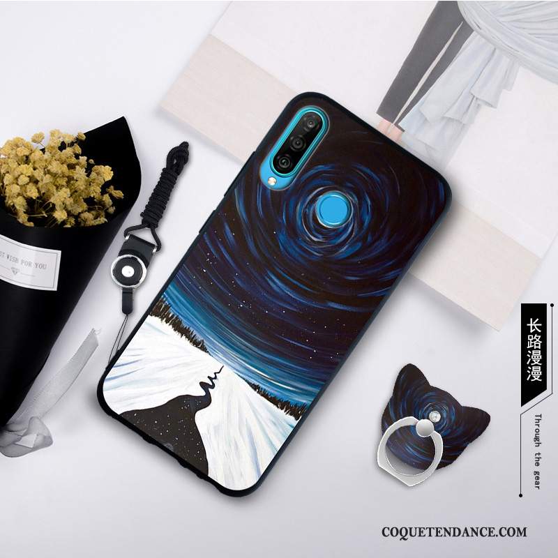 Huawei P30 Lite Coque Étui De Téléphone Fluide Doux Délavé En Daim Mode