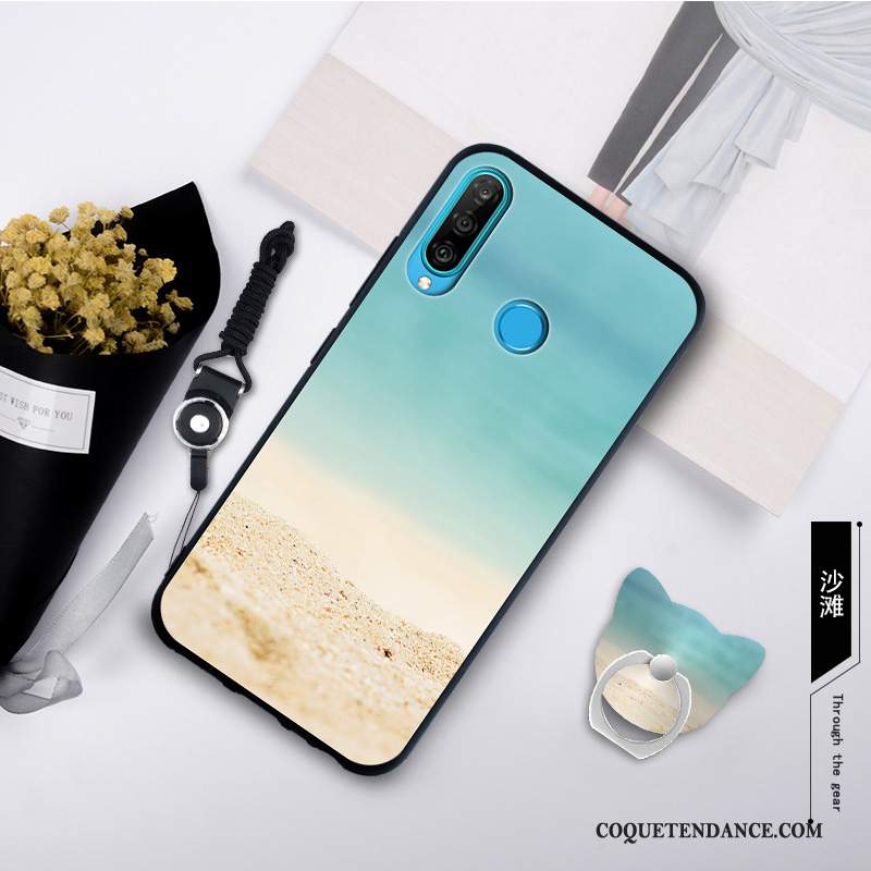 Huawei P30 Lite Coque Étui De Téléphone Fluide Doux Délavé En Daim Mode