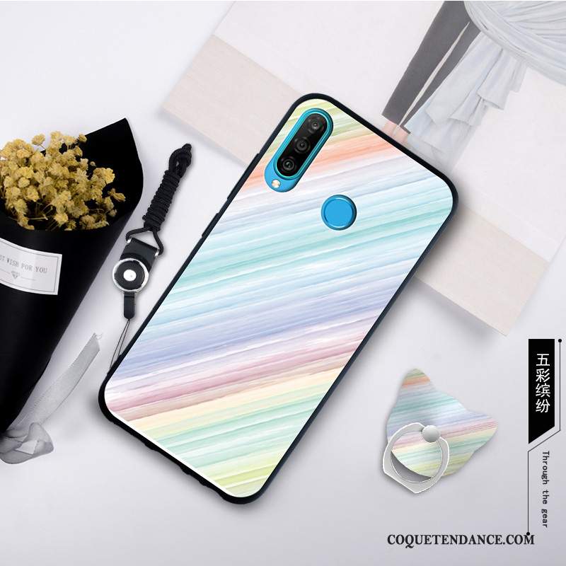 Huawei P30 Lite Coque Étui De Téléphone Fluide Doux Délavé En Daim Mode