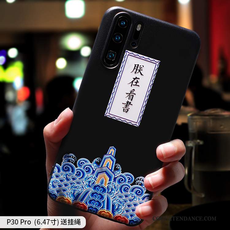 Huawei P30 Pro Coque Créatif Silicone Fluide Doux Ornements Suspendus Nouveau