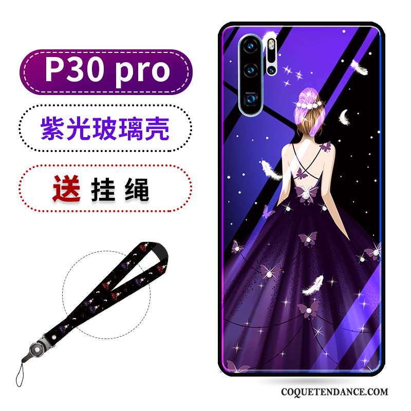 Huawei P30 Pro Coque Net Rouge Nouveau Sakura Mode Marque De Tendance