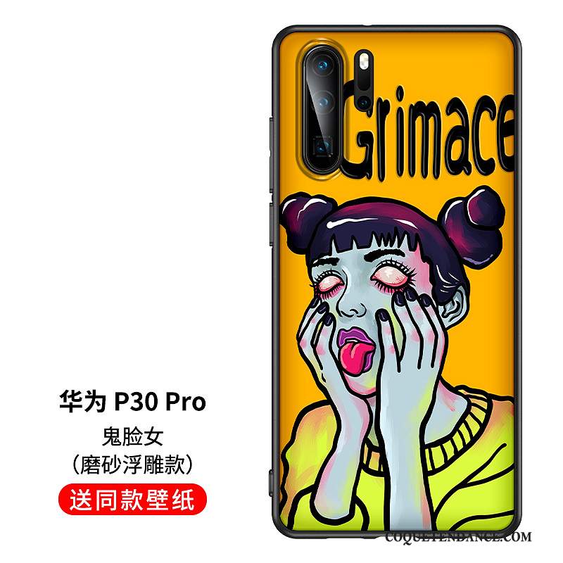 Huawei P30 Pro Coque Original Net Rouge Protection Mince Amoureux