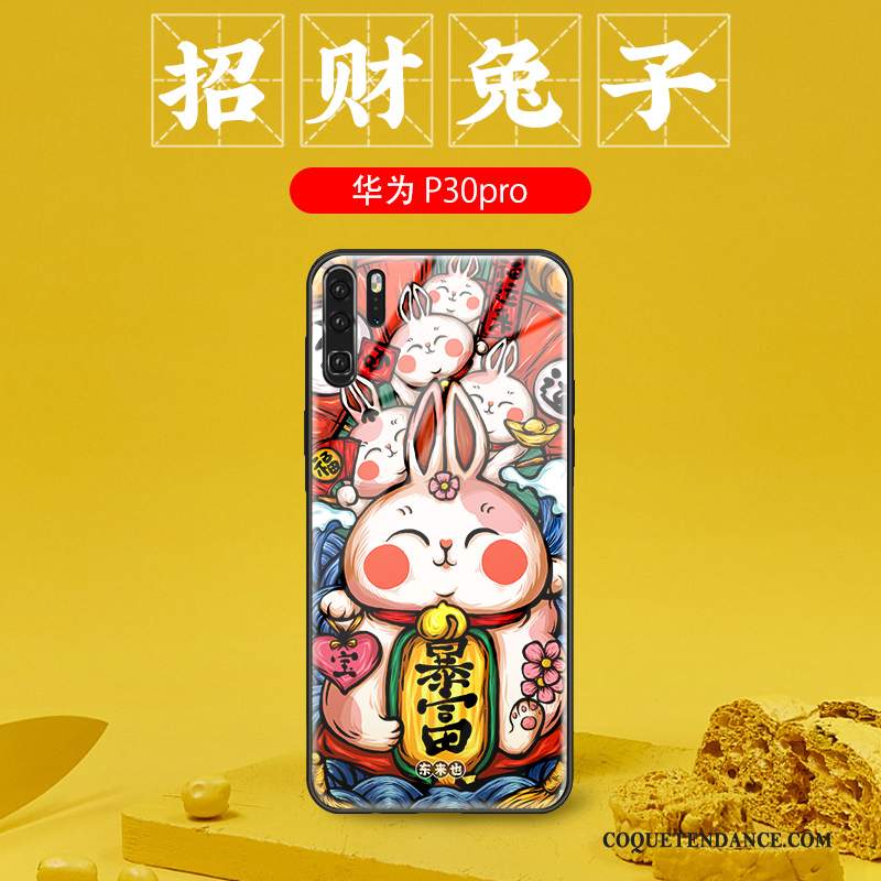 Huawei P30 Pro Coque Tendance Verre Créatif Style Chinois De Téléphone