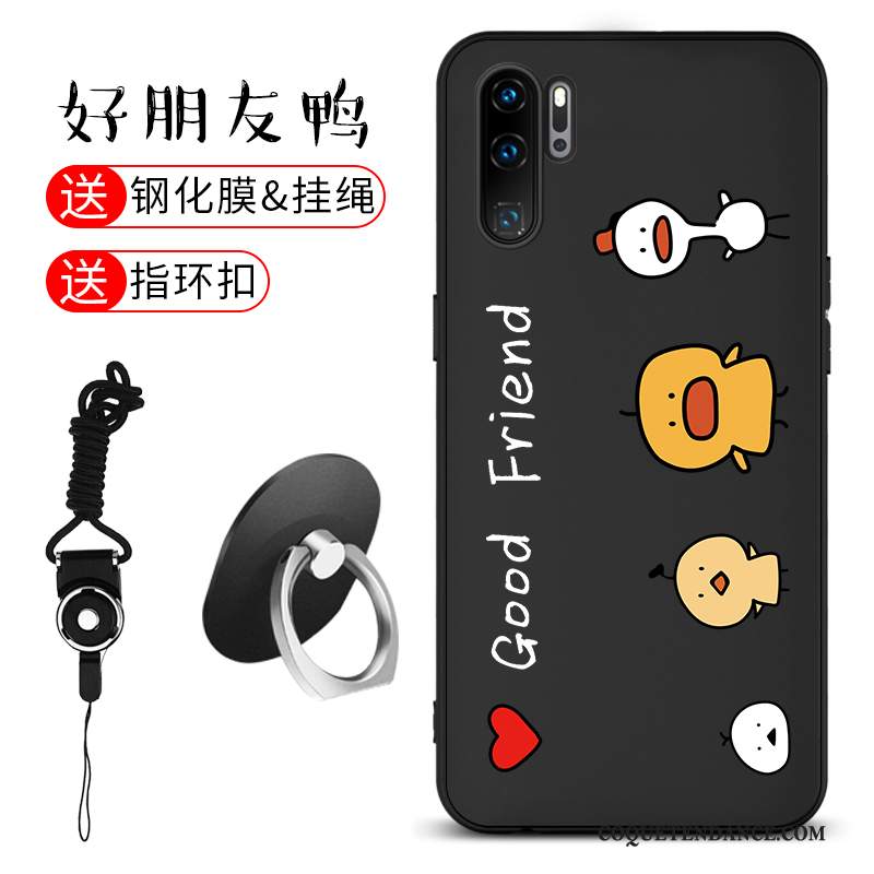 Huawei P30 Pro Coque Tout Compris De Téléphone Silicone Noir Incassable