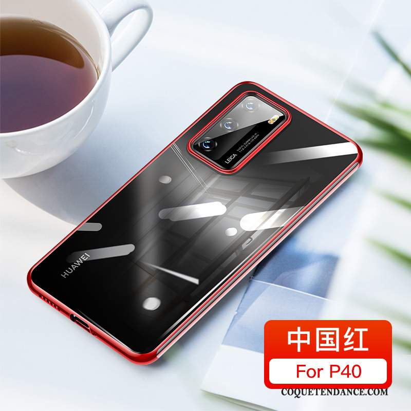 Huawei P40 Coque De Téléphone Fluide Doux Étui Transparent Marque De Tendance