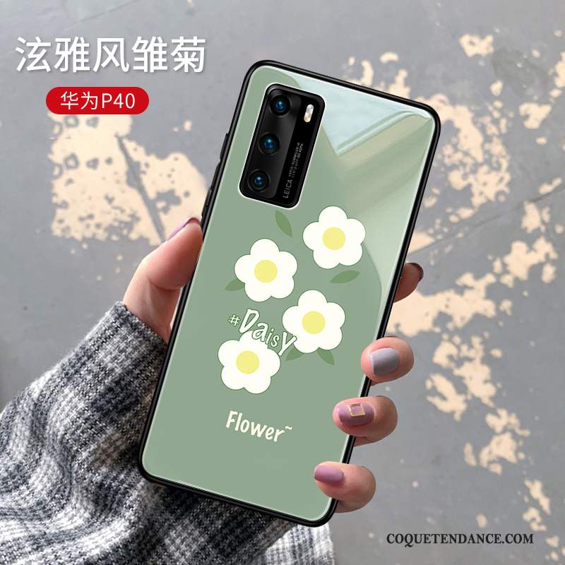 Huawei P40 Coque Net Rouge Charmant De Téléphone Vert Luxe