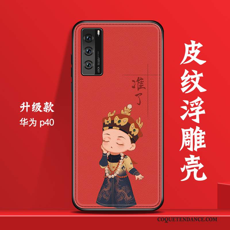 Huawei P40 Coque Vent Style Chinois Tendance Vintage Charmant