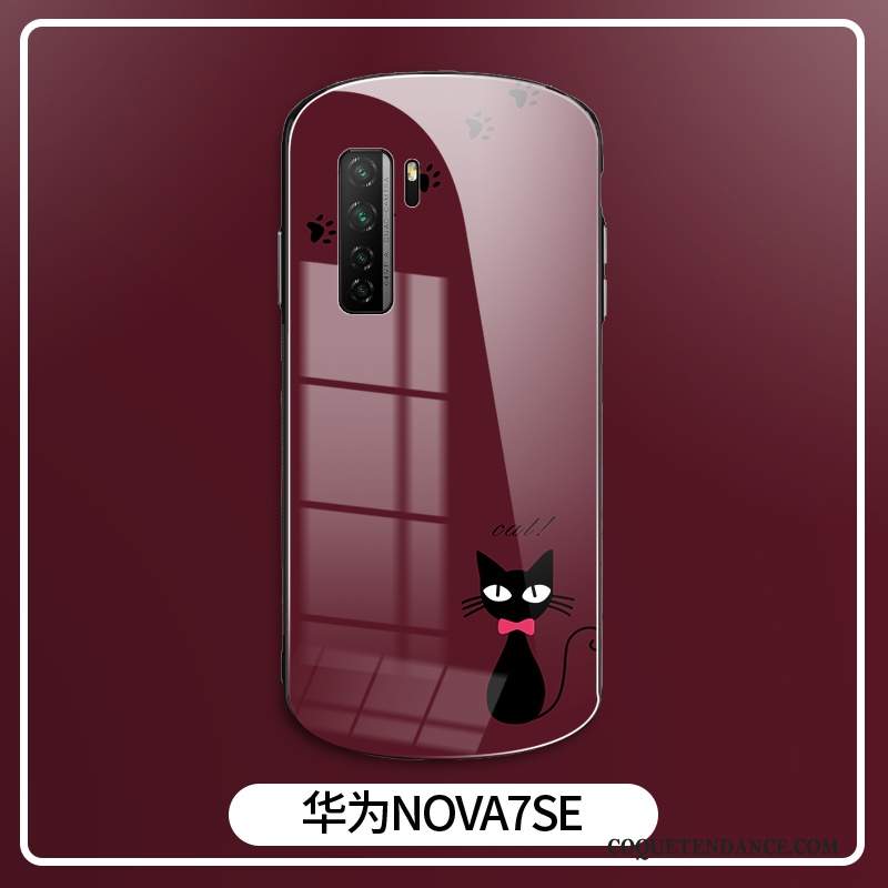 Huawei P40 Lite 5g Coque Dessin Animé Rond Protection Chat Petit